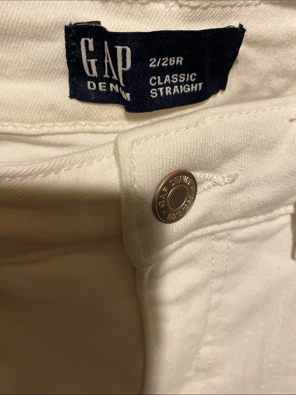 GAP White Classic Straight Women's Jeans